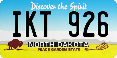 ND license plate IKT926