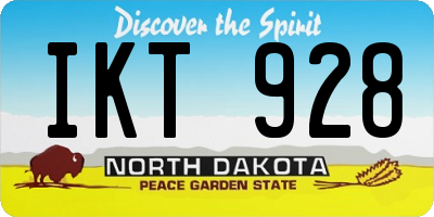 ND license plate IKT928