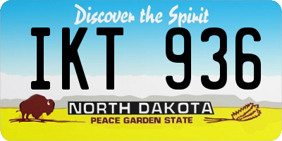 ND license plate IKT936