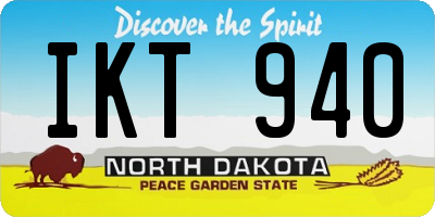 ND license plate IKT940