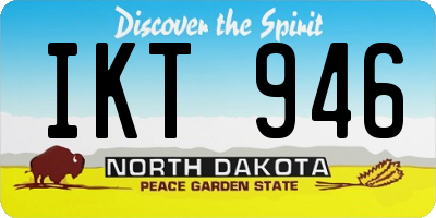 ND license plate IKT946