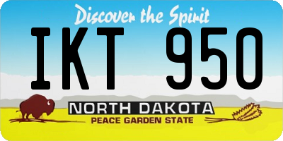 ND license plate IKT950