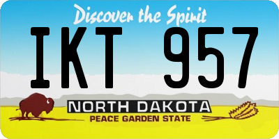 ND license plate IKT957