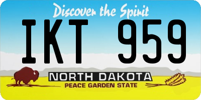 ND license plate IKT959