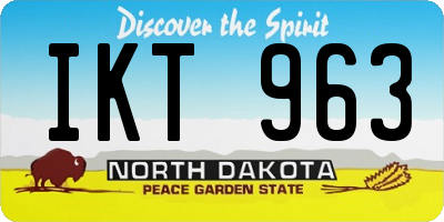 ND license plate IKT963