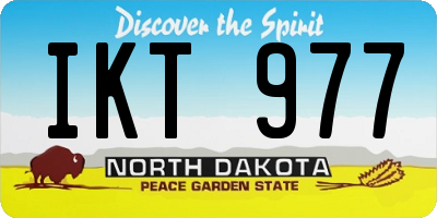 ND license plate IKT977