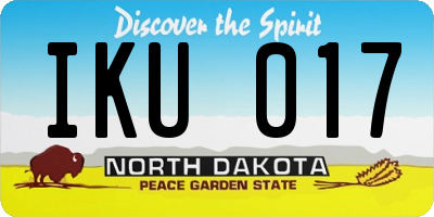 ND license plate IKU017