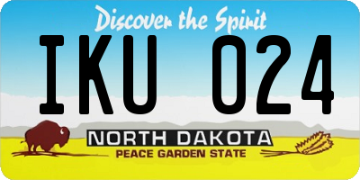 ND license plate IKU024