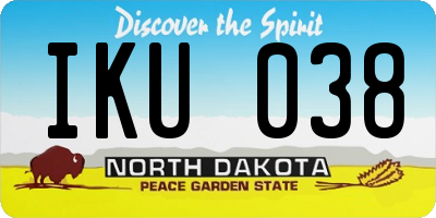 ND license plate IKU038