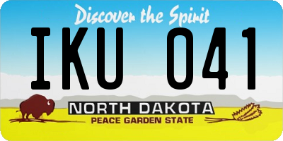 ND license plate IKU041