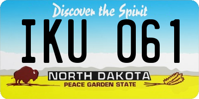 ND license plate IKU061