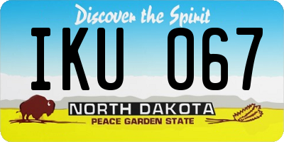 ND license plate IKU067