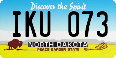 ND license plate IKU073