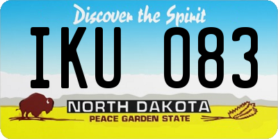 ND license plate IKU083