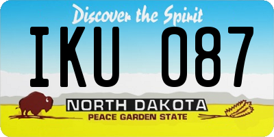 ND license plate IKU087