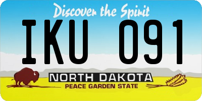 ND license plate IKU091