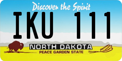 ND license plate IKU111