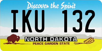 ND license plate IKU132