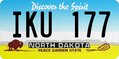 ND license plate IKU177
