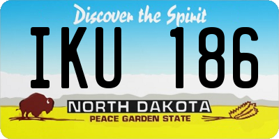 ND license plate IKU186