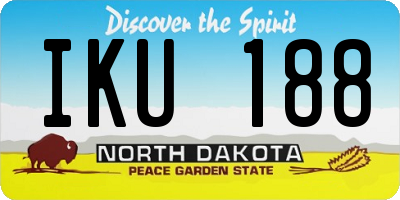 ND license plate IKU188