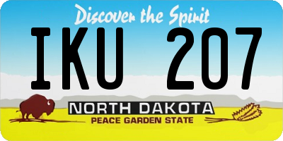 ND license plate IKU207