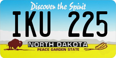 ND license plate IKU225