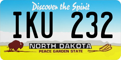 ND license plate IKU232