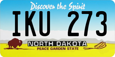 ND license plate IKU273