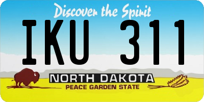 ND license plate IKU311