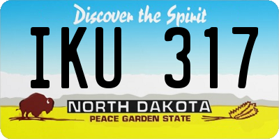 ND license plate IKU317