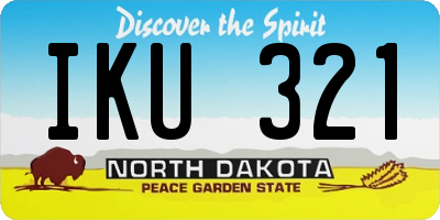 ND license plate IKU321