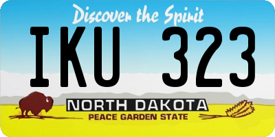 ND license plate IKU323