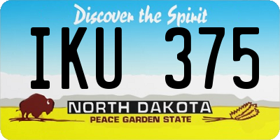 ND license plate IKU375