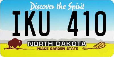ND license plate IKU410