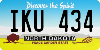 ND license plate IKU434