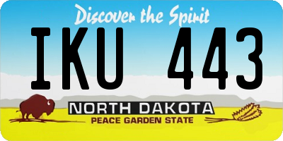 ND license plate IKU443