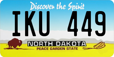 ND license plate IKU449