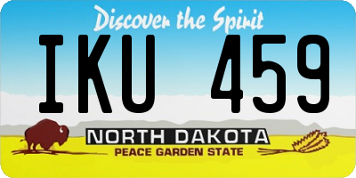 ND license plate IKU459