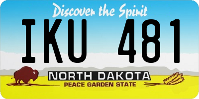 ND license plate IKU481