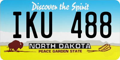 ND license plate IKU488