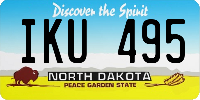 ND license plate IKU495