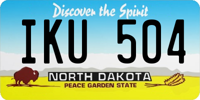 ND license plate IKU504