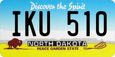 ND license plate IKU510