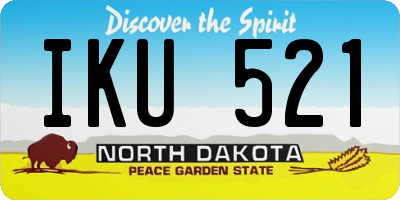 ND license plate IKU521