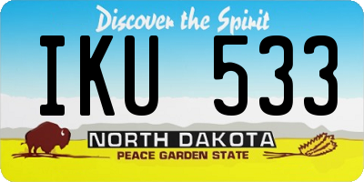 ND license plate IKU533