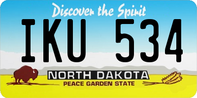 ND license plate IKU534