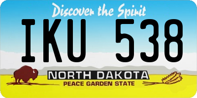 ND license plate IKU538