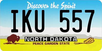 ND license plate IKU557