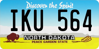 ND license plate IKU564